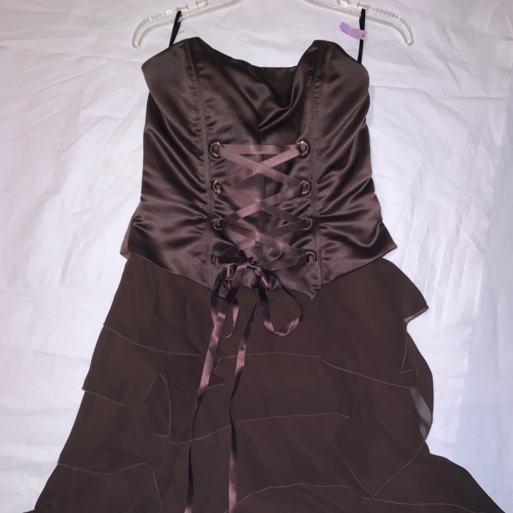Chocolate brown Jessica McClintock dress size 14
